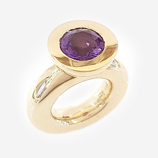 Amethyst Bronze Princess Ring