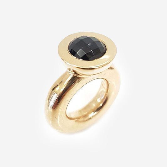 Onyx Bronze Princess Ring