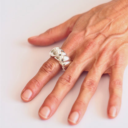 Sterling Silver Scalloped Ring