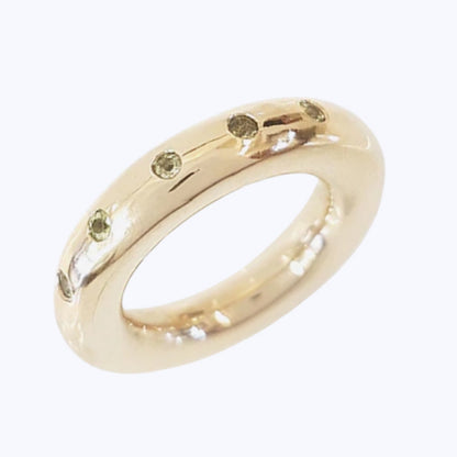 Peridot Half Eternity Bronze Ring 6mm