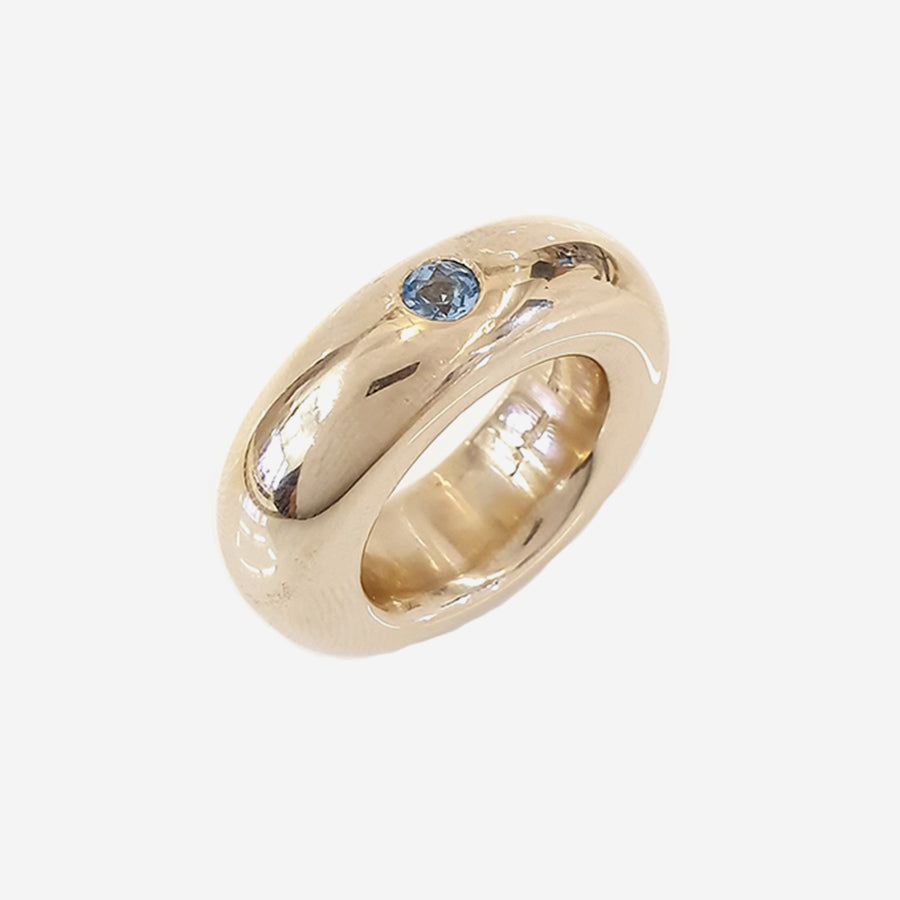 Sky Blue Topaz Bronze Ring 10mm